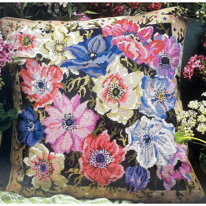 Primavera Needlepoint Tapestry Kit Anemone Garden Cushion Floral Sealed New